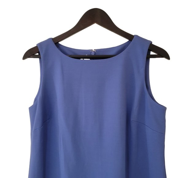 Tablots NWT Blue Scalloped Embroidered Hem Zip Back Sleeveless Dress Size 12 - Picture 5 of 8